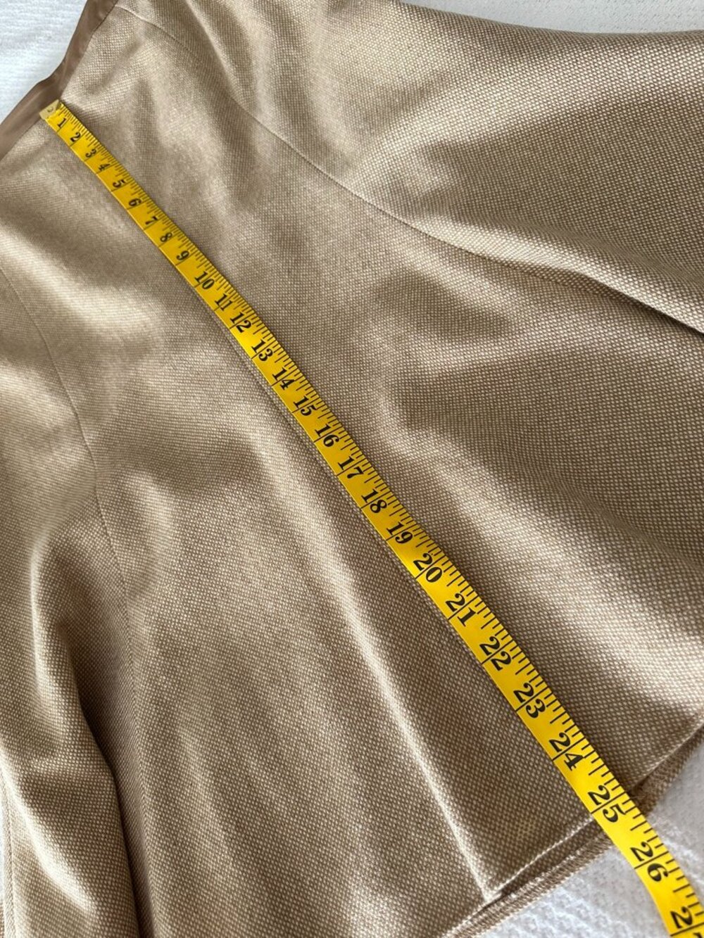 Vintage Banana Republic 90% Wool Tweed Flared A-Line Midi Skirt Camel Sz 8 - Picture 13 of 13